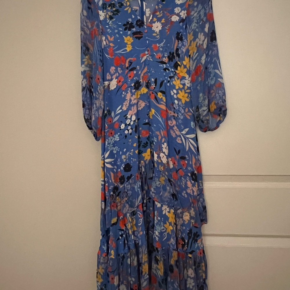 Shoshanna Multicolor Floral Midi Dress